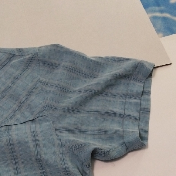 Magellan Outdoors Odyssey Men's Blue Plaid Button Down‎ Shirt Size Large - Picture 6 of 11